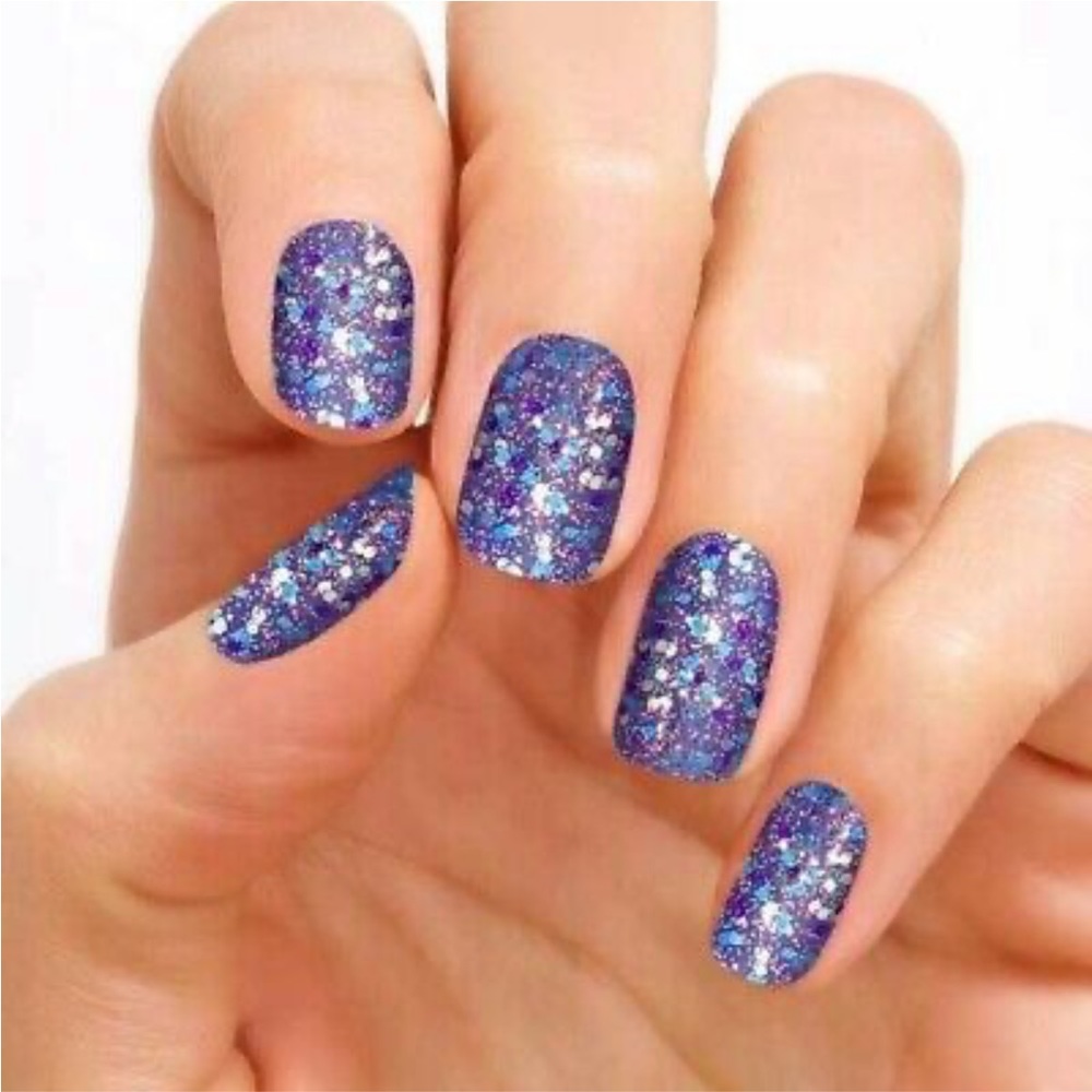 *Retired* Color Street: Mardi Gras | Blue Purple Teal Silver Glitter Party - Picture 13 of 15